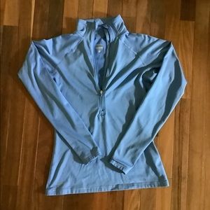 Nike Pro Dri-Fit Womens Fleece 3/4 Zip Collared Long Sleeve Pullover Top Medium